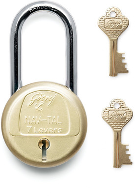 Buy Godrej Navtal 7 Lever 2 Key With Shut Height 50 Mm Lock Gold On Flipkart Paisawapas Com