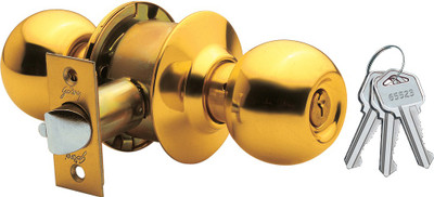 Godrej Cylindrical - Brass Finish - Premium Lock(Gold)