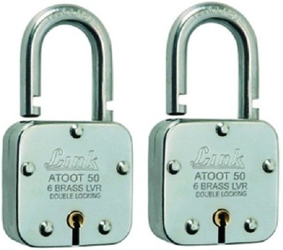 Link Atoot 50mm Set Of 2 Padlock(Silver) Flipkart