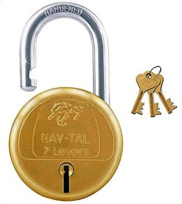 

Godrej Navtal 7 Levers Hardened - 3 Keys Lock(Gold, Silver)