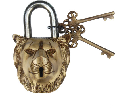 Aakrati Awesome Lion Face Padlock(Brown)