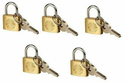 

Globe 20 Mm Pack Of 5 Padlock(Gold)