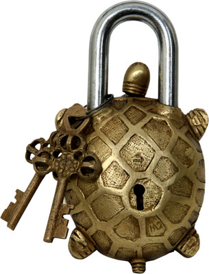 52% OFF on Aesthetic Decors Brass Tortoise Design Padlock(Gold)