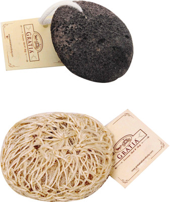 

GRATIA Loofah(Pack of 2), Beige;black