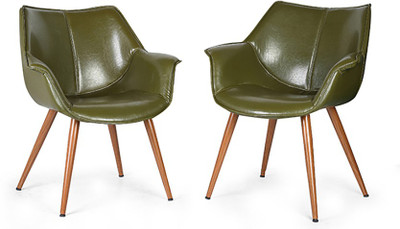 

Urban Ladder Keaton - Set of 2 Leatherette Lounger(Finish Color - Green)