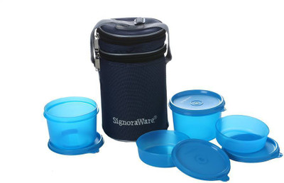 

Signoraware Executive Big 4 Containers Lunch Box(1260 ml), Blue