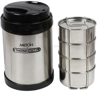 

Milton NA 4 Containers Lunch Box(1200 ml), Steel