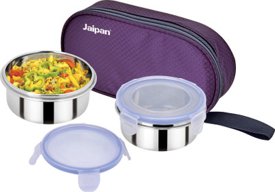 

Jaipan JHP-1033 3 Containers Lunch Box(450 ml), Purple