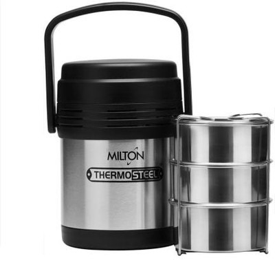 

Milton thermosteelmeal008 3 Containers Lunch Box(500 ml), Silver
