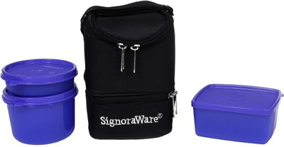 

Signoraware Trio Lunch Box 3 Containers Lunch Box(750 ml), Violet