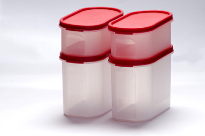 46% OFF on Cuttingedge Oblong Canister Set of 4 - Set Consists of 2 Small and 2 Medium Canister 4 Containers Lunch Box(4500 ml)