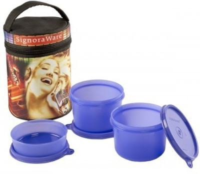 Signoraware Jazz Executive -Violet 3 Containers Lunch Box(1080 ml)