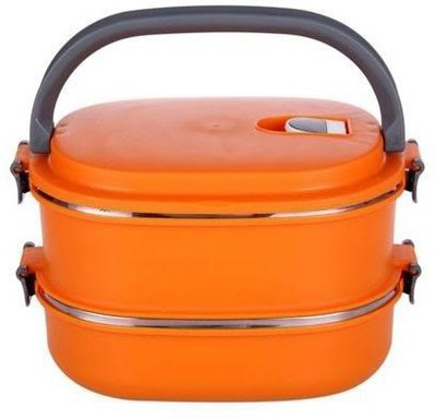 

MOG Easy Lock 2 Containers Lunch Box(1400 ml), Orange
