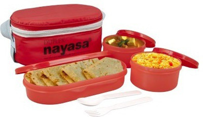 NAYASA Duplex 3 Containers Lunch Box(600 ml)