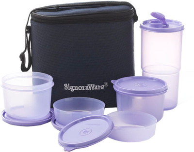 

Signoraware 520 5 Containers Lunch Box(2160 ml), Mauve
