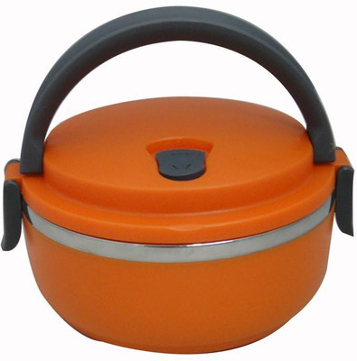 

MOG Easy Lock Stainless Steel Single Layer 1 Containers Lunch Box(750 ml), Orange