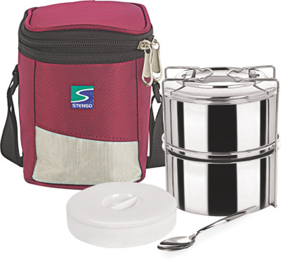 

Stenso Race2 3 Containers Lunch Box(500 ml), Red