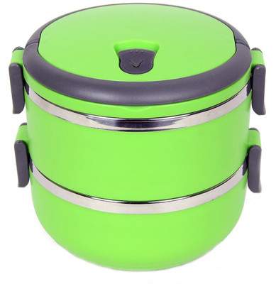 

Blossoms Two Layer Green 2 Containers Lunch Box(1400 ml)