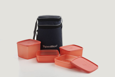 

Signoraware Director Special Lunch Box (with Bag) 4 Containers Lunch Box(2000 ml), Red