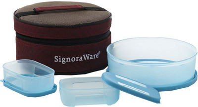 

Signoraware 501 3 Containers Lunch Box(1080 ml), Blue