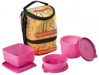 

Signoraware Roman Trio - Pink 3 Containers Lunch Box(1130 ml)