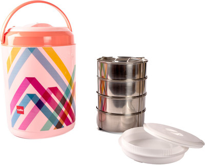 

Cello 134622 4 Containers Lunch Box(1000 ml), Pink