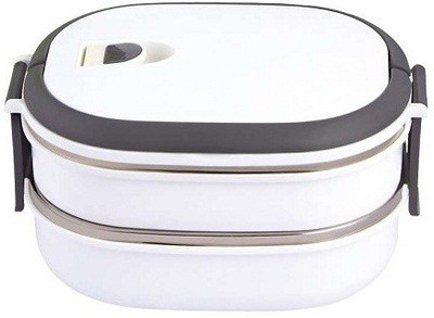 

Krypton Assorted-2-WHT-REQ-02 2 Containers Lunch Box(1 L), White