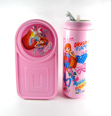 

Nayasa Set of Tiffin & Insulated CAN Bottle 2 Containers Lunch Box(800 ml), Pink