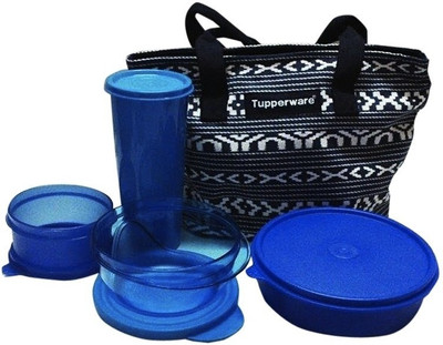 Tupperware New Best Trendy Stylo 4 Containers Lunch Box(1610 ml) available at flipkart for Rs.1129