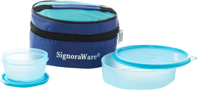 

Signoraware 528 2 Containers Lunch Box(750 ml), Blue