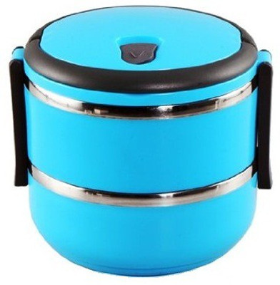 

Cool Trends Easy Lock Stainless Steel Double Layer 2 Containers Lunch Box, Blue