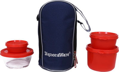 

Signoraware Celebrity 4 Containers Lunch Box(1000 ml), Red