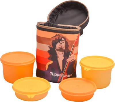 

Tupperware lujoso Rocker 4 Containers Lunch Box 4 Containers Lunch Box(1150 ml), Orange;yellow