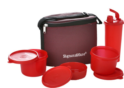 

Signoraware Combo Executive 4 Containers Lunch Box(2160 ml), Red