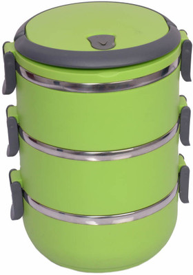

Vk Stores SB 786 3 Containers Lunch Box(750 ml), Green