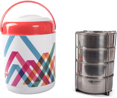 

Cello 134587 4 Containers Lunch Box(1000 ml), Red