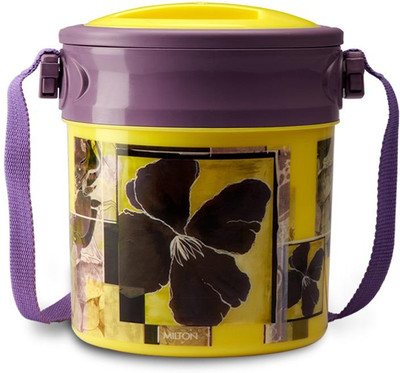 

Milton Odyssy-Purple With Yellow 3 Containers Lunch Box