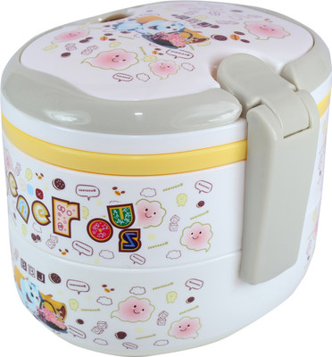

FabSeasons LBX08gray 3 Containers Lunch Box(1400 ml), White