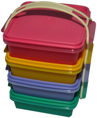

Tupperware Carolier 4 Containers Lunch Box, Multicolor