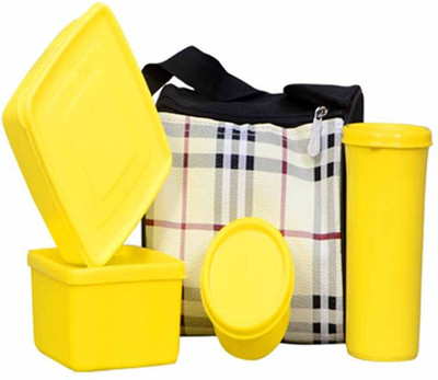 

Topware Check Prient Yellow 4 Containers Lunch Box(1000 ml)