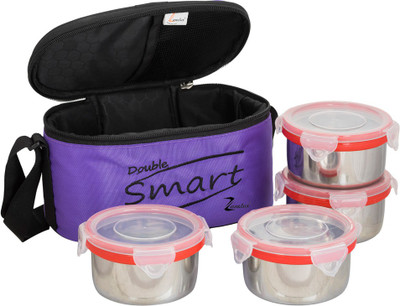 

Zanelux smart d 4 Containers Lunch Box(1200 ml), Multicolor