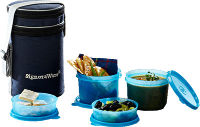 

Signoraware 509 4 Containers Lunch Box(1260 ml), Blue