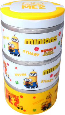 

Super Drool Picnic Love 3 Containers Lunch Box(300 ml), Yellow