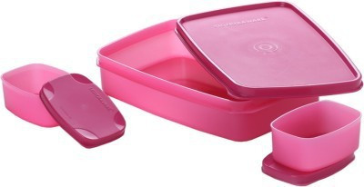 

Signoraware 514 2 Containers Lunch Box(1050 ml), Pink