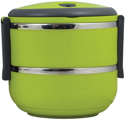 

BeHome SSLB-002 H 2 Containers Lunch Box(1400 ml), Green