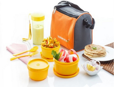 

Varmora Jumbo Smart 4 Containers Lunch Box(1000 ml), Yellow