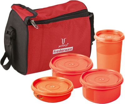 

Joyo Bento 4 Containers Lunch Box(450 ml), Red