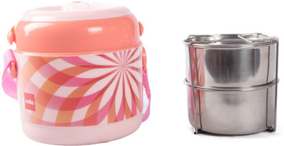 

Cello 134598 2 Containers Lunch Box(600 ml), Pink