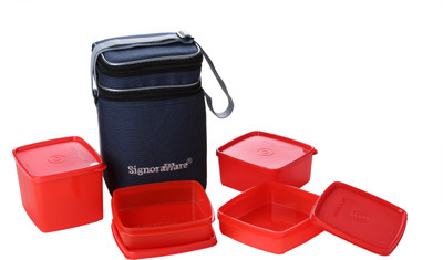 

Signoraware Director Special 4 Containers Lunch Box(2050 ml), Red