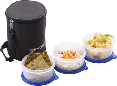 

Varmora PELU01 3 Containers Lunch Box(1500 ml), Blue